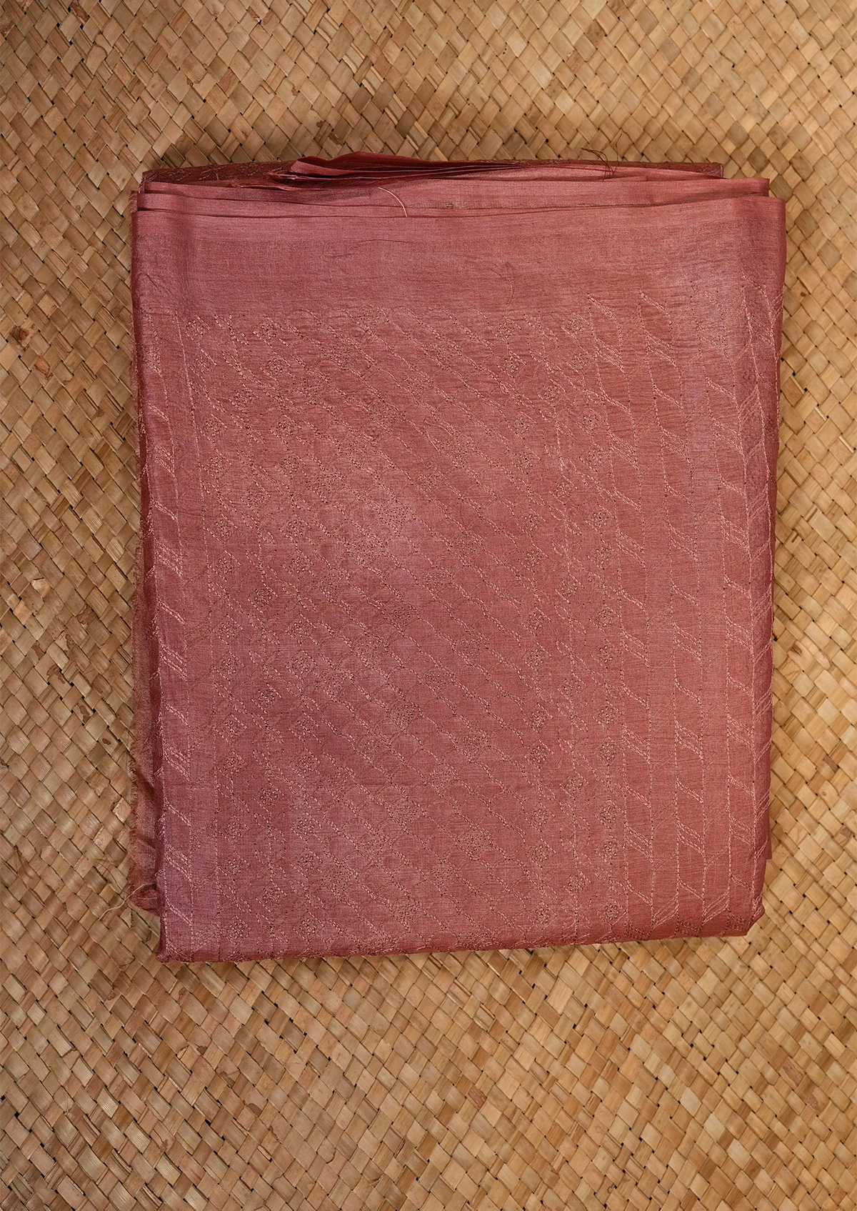 Dusty Pink Tussar Saree